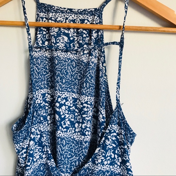 Full Tilt | Blue & White Summer Tank Top - Picture 3 of 5